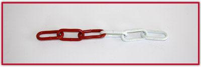 Chaîne acier, galvanisée et vernie